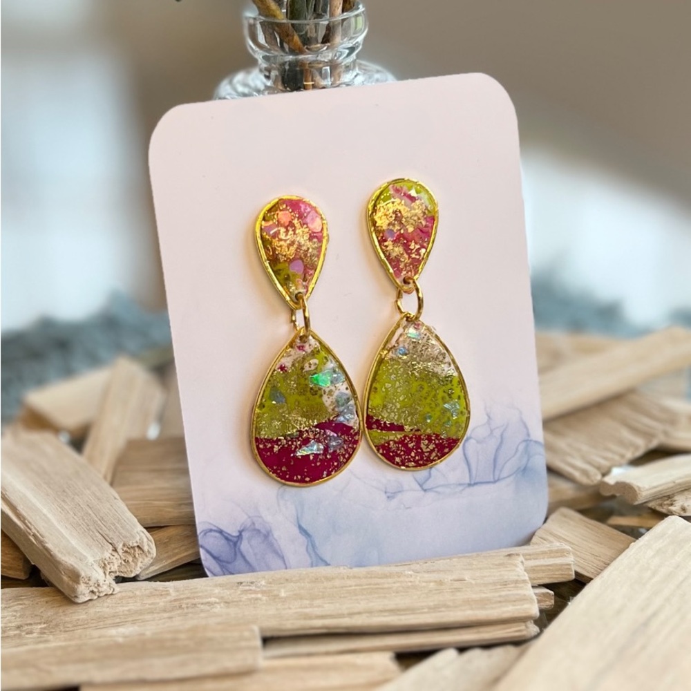 Handmade polymer clay earrings